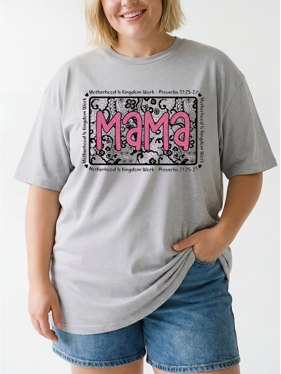 Vintage Mama Christian Oversize Graphic Tee