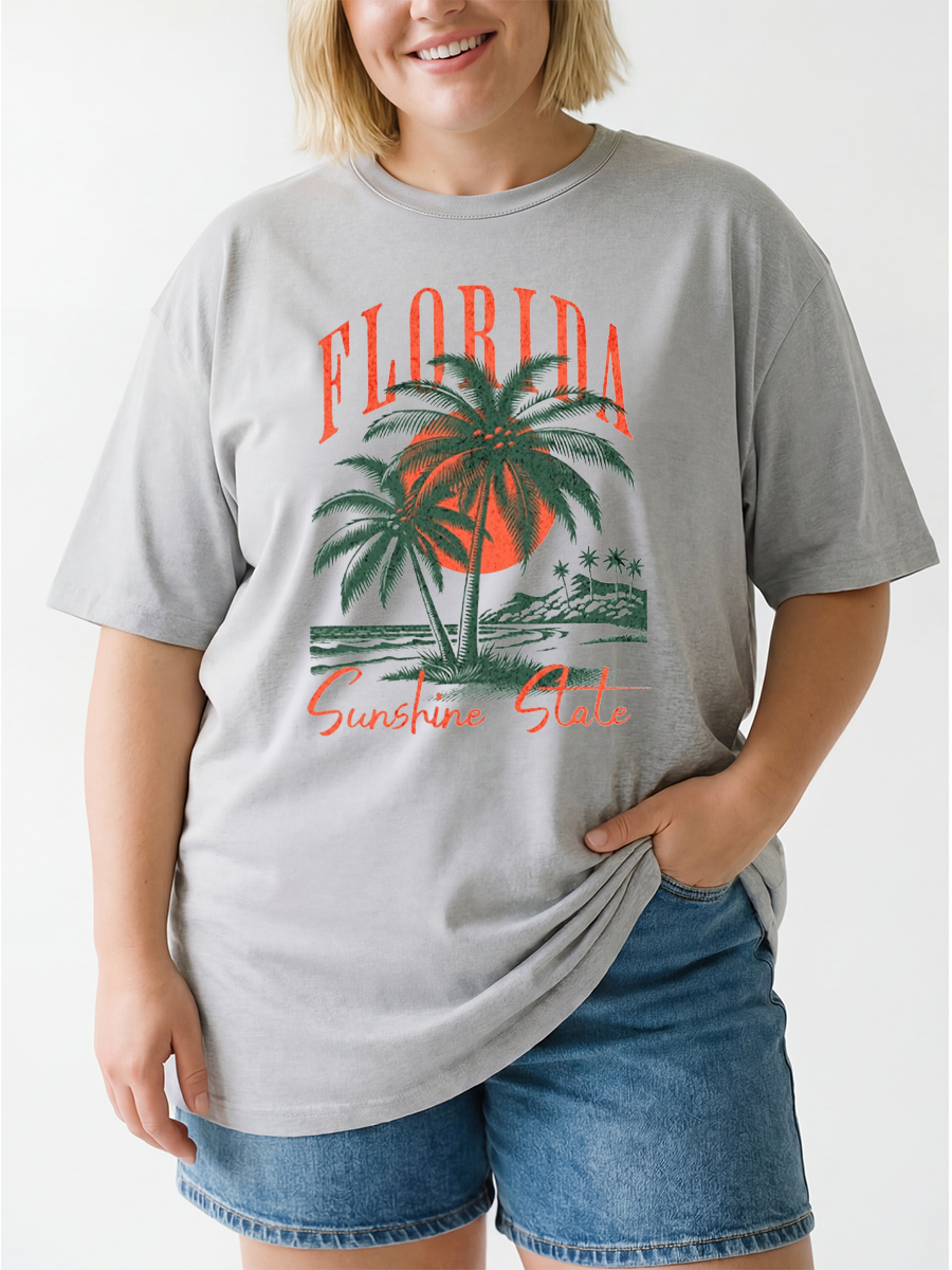 Vintage Destin Florida Oversize Graphic Tee