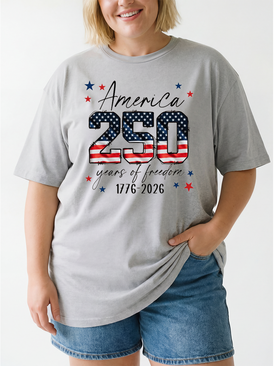 Vintage Independence Day Oversize Graphic Tee