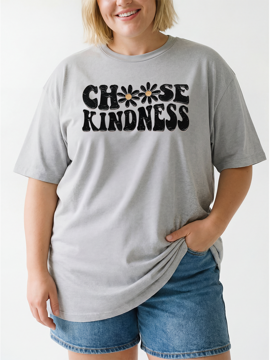 Vintage Choose Kindness Oversize Graphic Tee