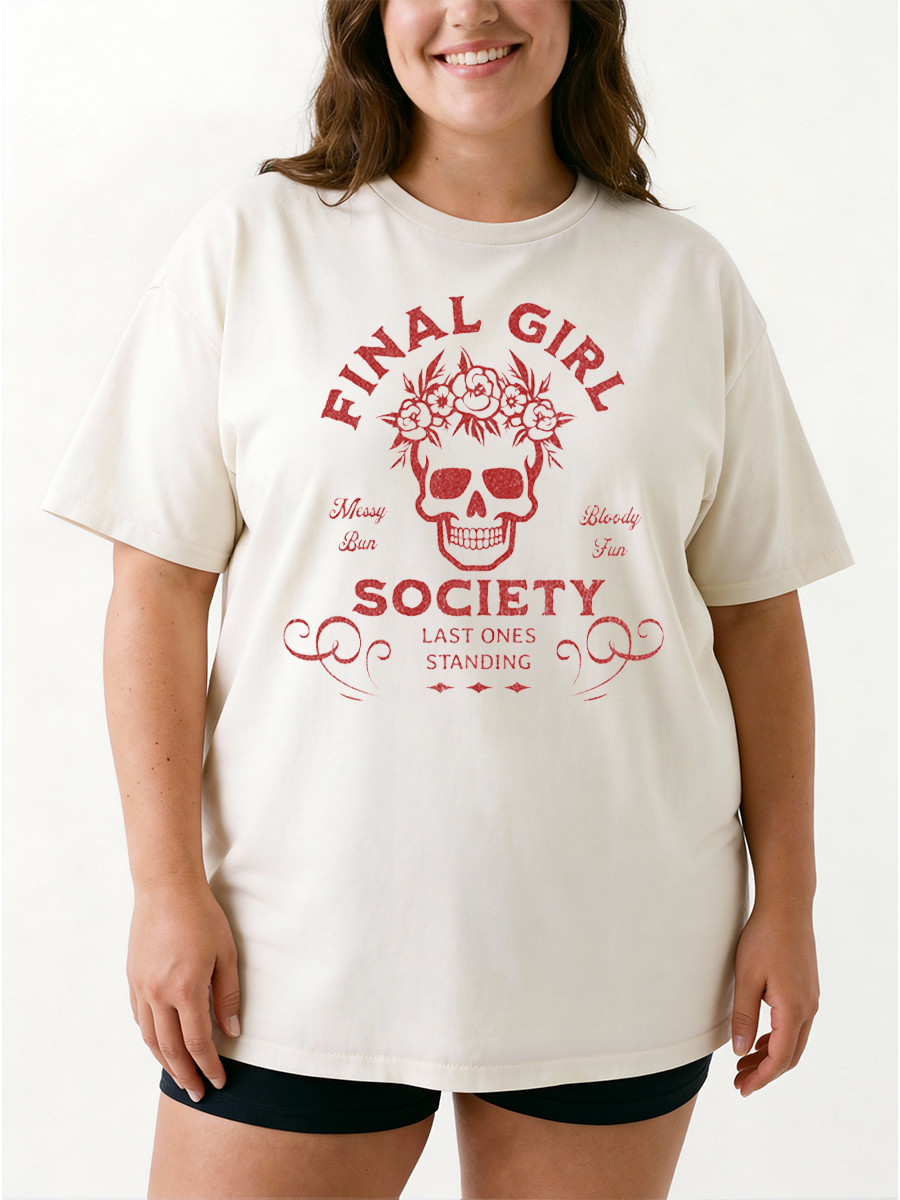 Vintage Final Girl Society Oversize Graphic Tee