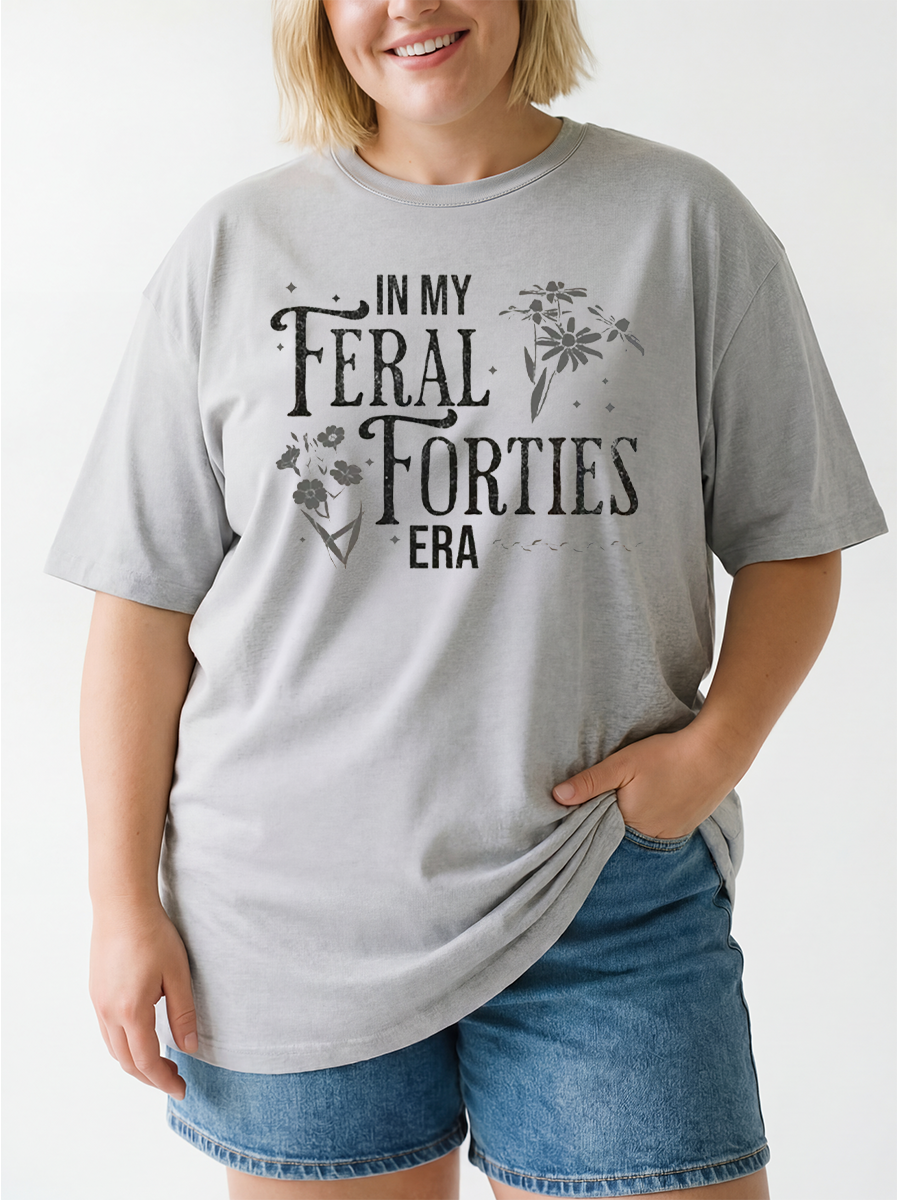 Vintage Forty And Feral Oversize Graphic Tee