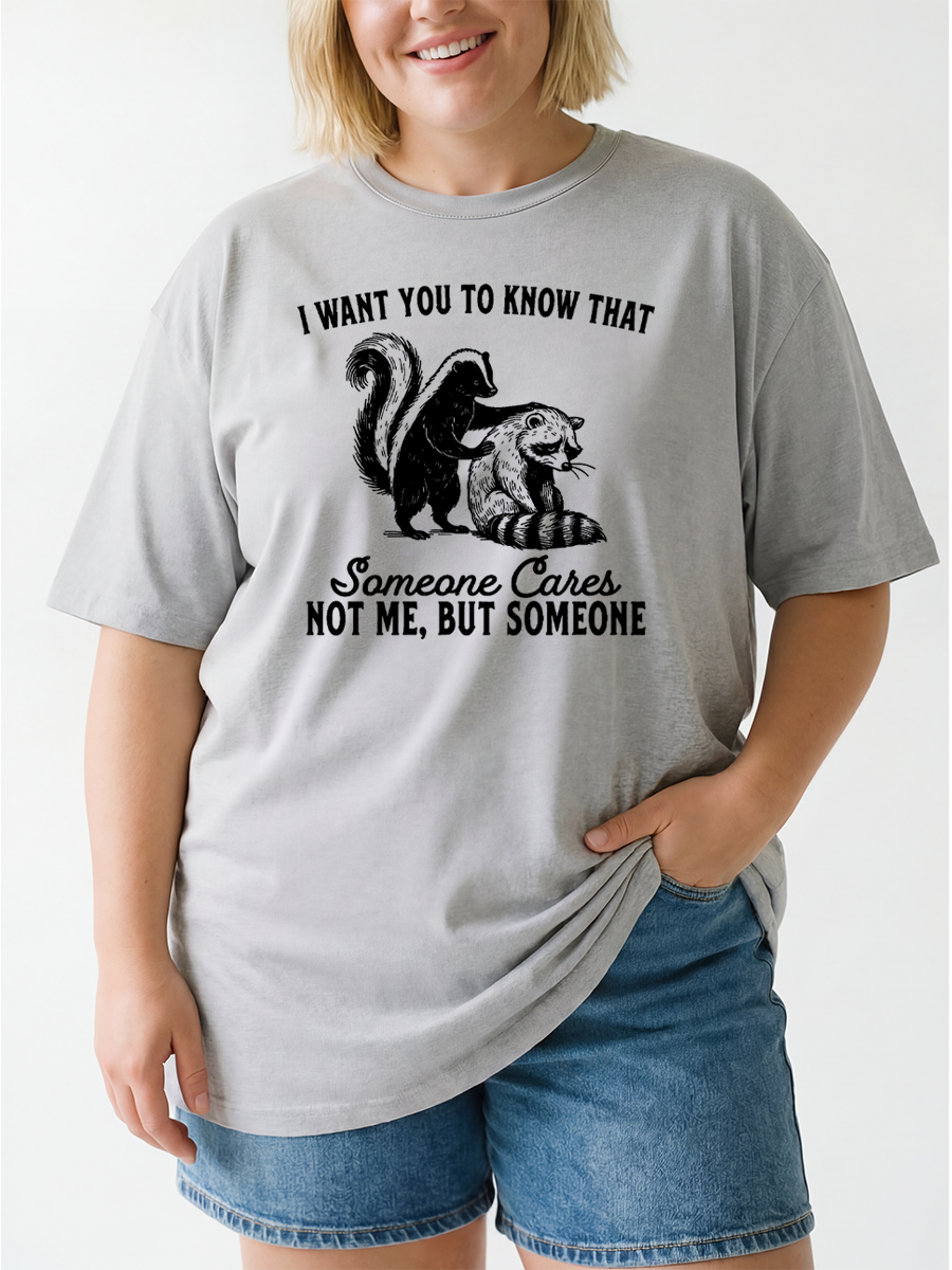 Vintage Someone Cares Not Me But Someone Oversize Graphic Tee