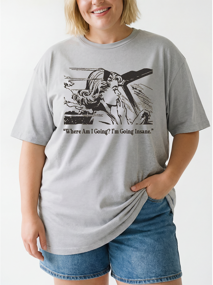 Vintage I'M Going Insane Oversize Graphic Tee