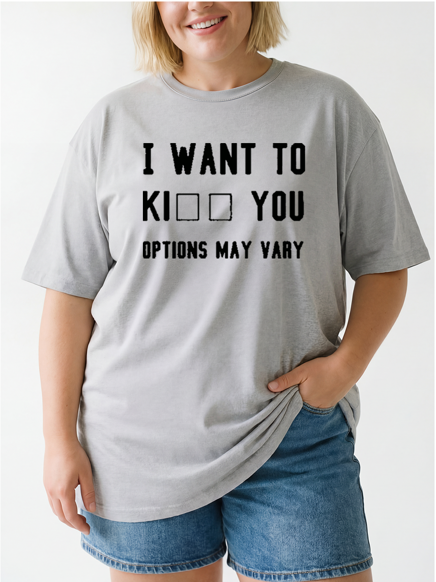 Vintage Options May Vary Oversize Graphic Tee