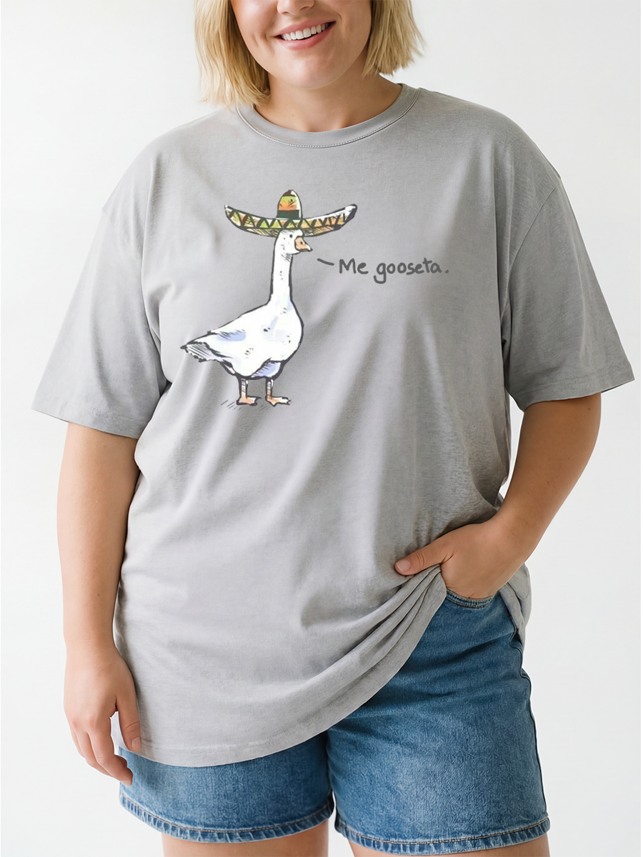 Vintage Me Gooseta Goose Oversize Graphic Tee