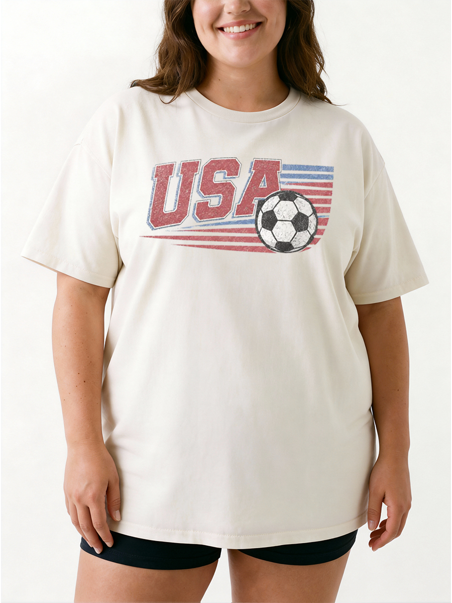 Vintage American Sports Oversize Graphic Tee