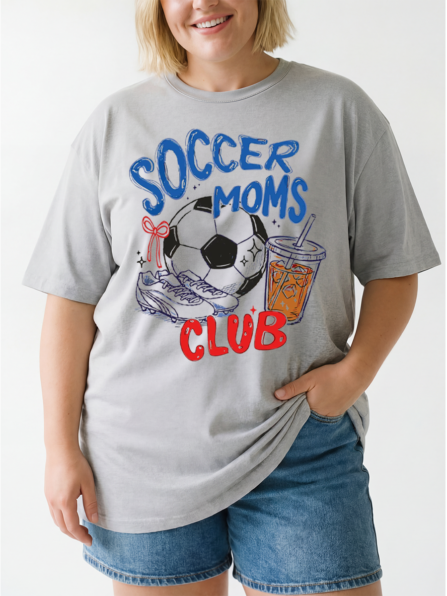 Vintage Soccer Moms Club Oversize Graphic Tee