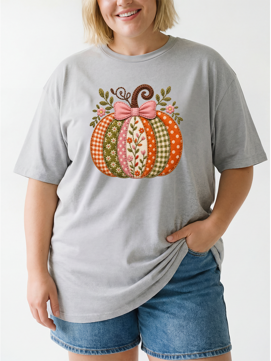 Vintage Boho Pumpkin Oversize Graphic Tee