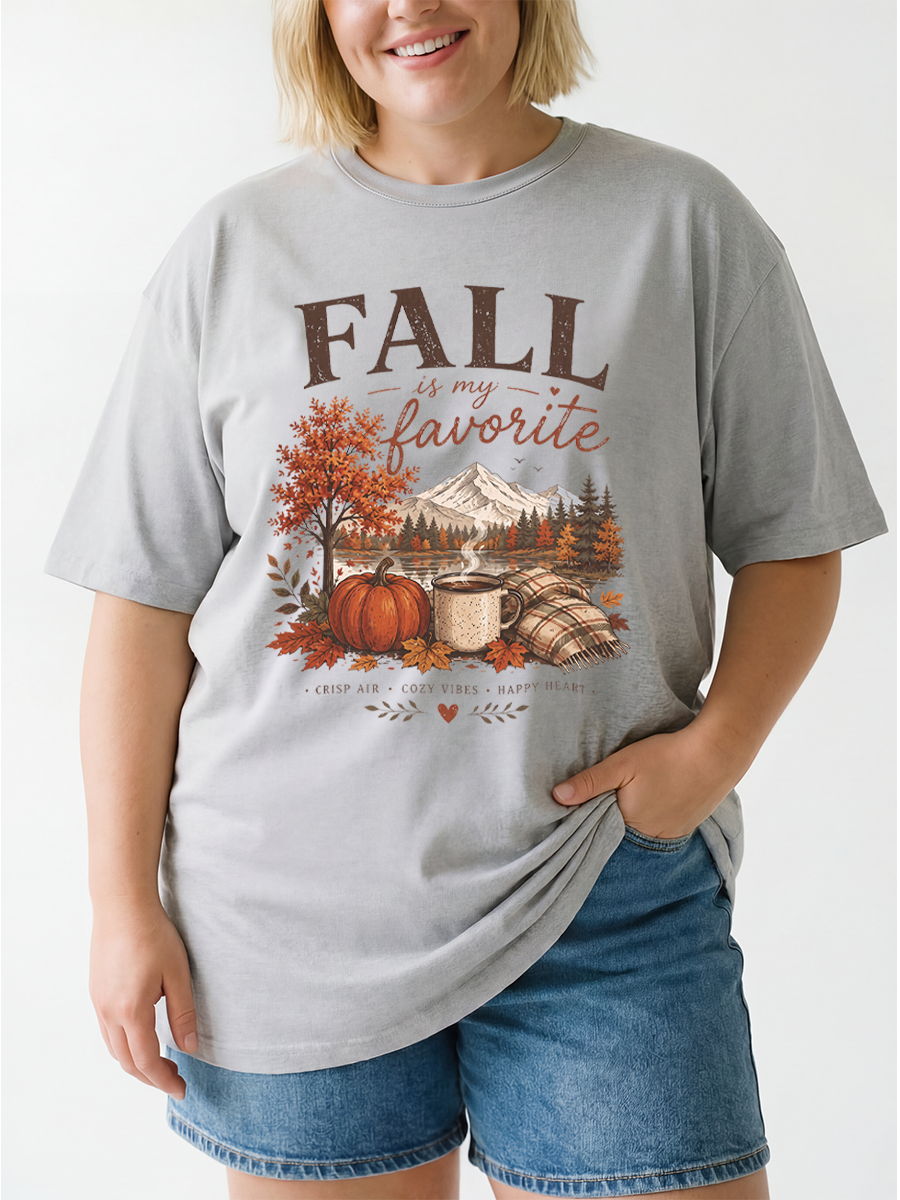 Vintage Fall Is My Favorite Season Oversize Graphic Tee