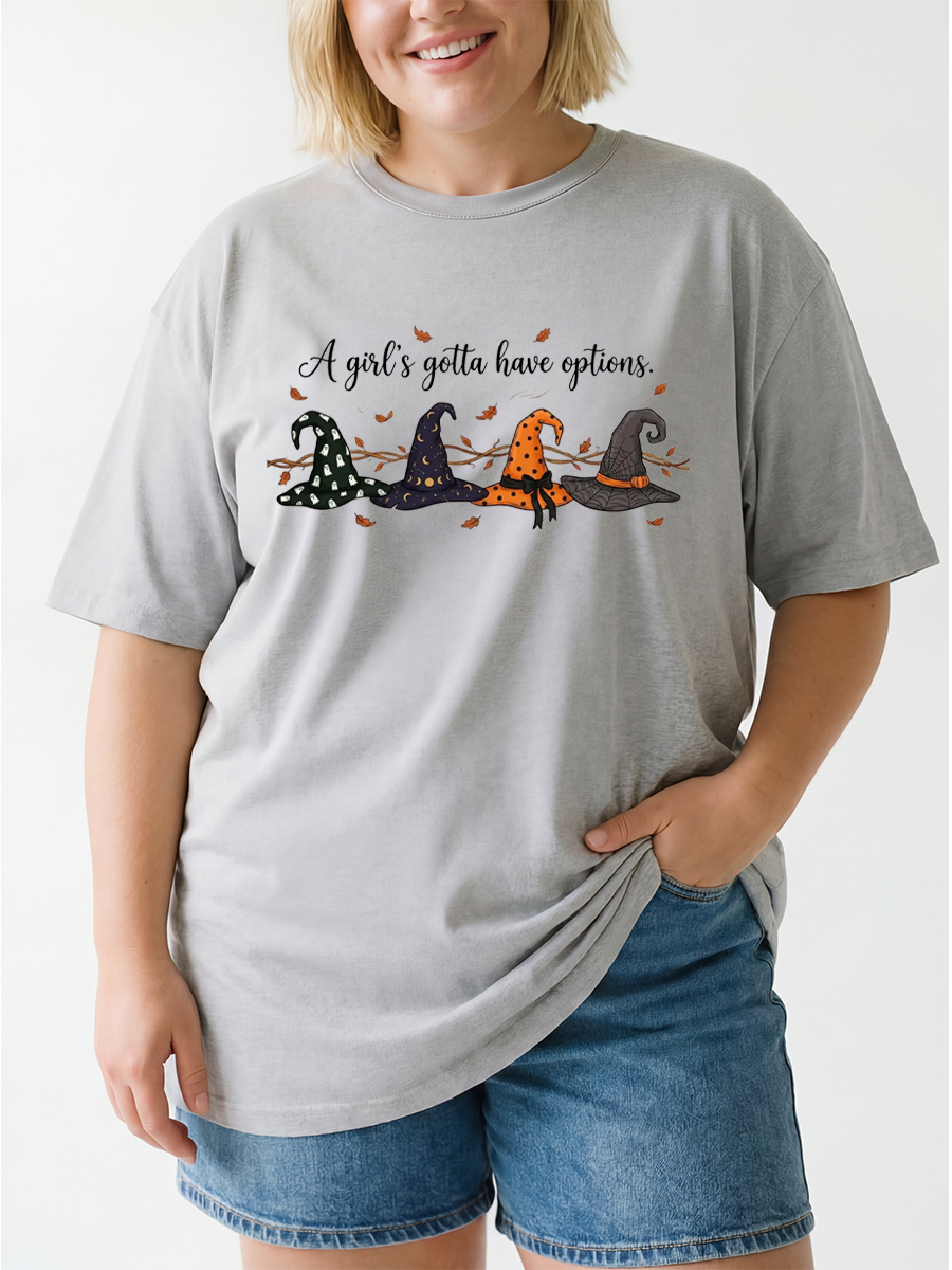 Vintage A Girls Gotta Have Options Oversize Graphic Tee
