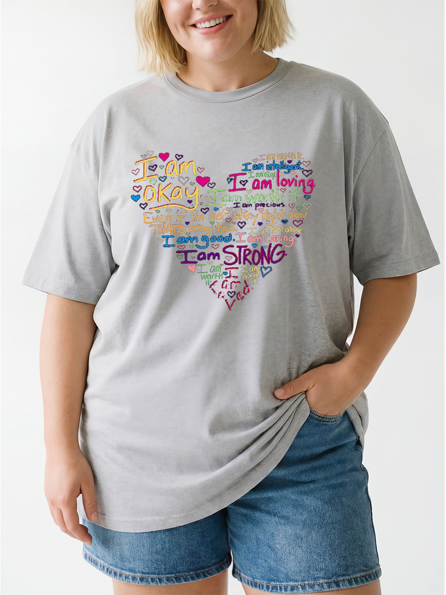 Vintage I Am Oversize Graphic Tee