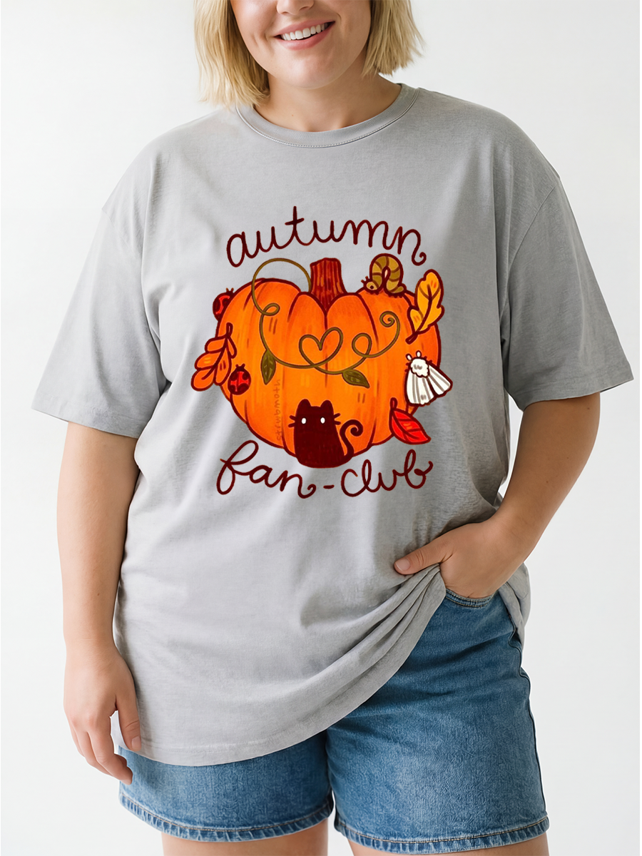 Vintage Autumn Fan Club Oversize Graphic Tee