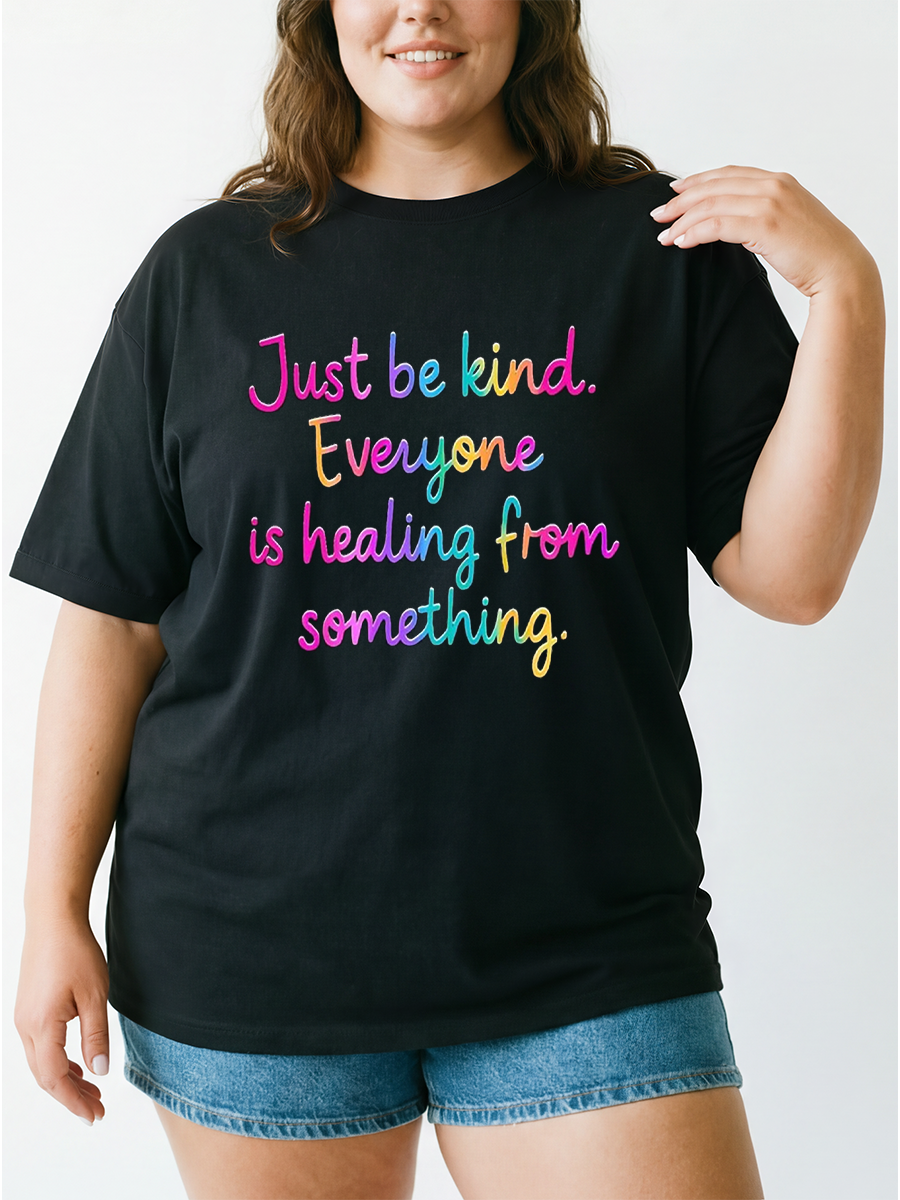 Vintage Just Be Kind Oversize Graphic Tee