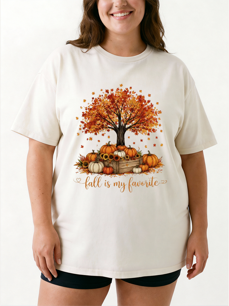 Vintage Fall Is My Favorite Oversize Graphic Tee