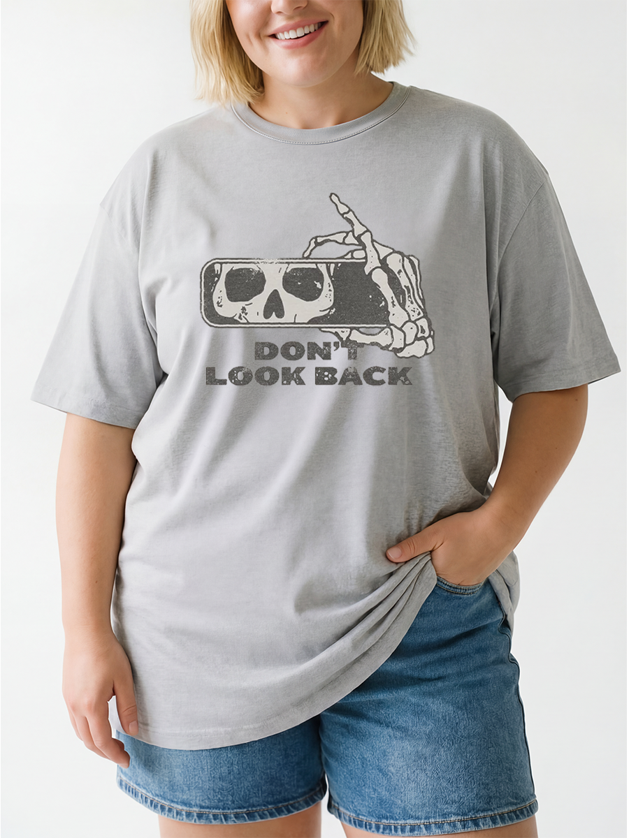 Vintage Don'T Look Back Oversize Graphic Tee