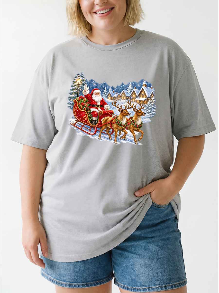 Vintage 90S Christmas Crewneck Oversize Graphic Tee