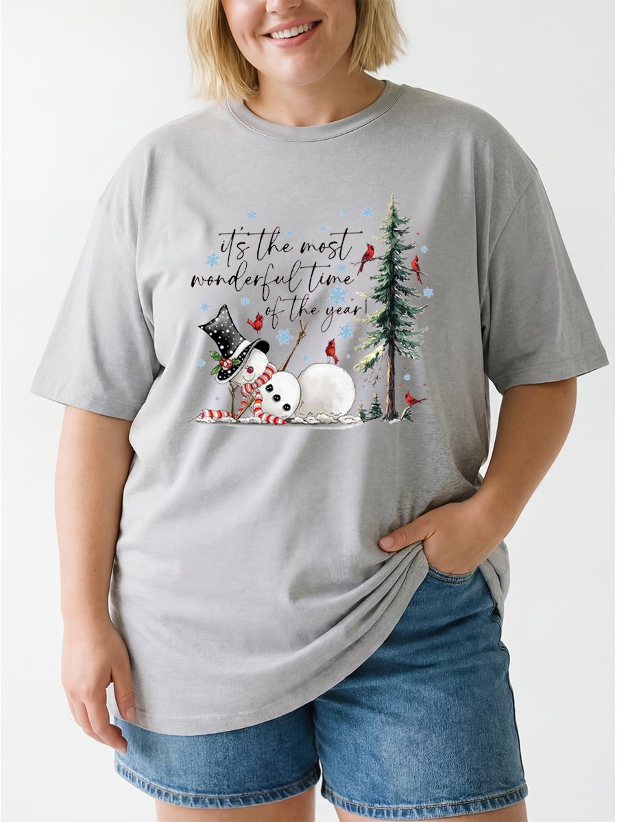 Vintage It'S The Most Wonderful Time Of The Year Oversize Graphic Tee
