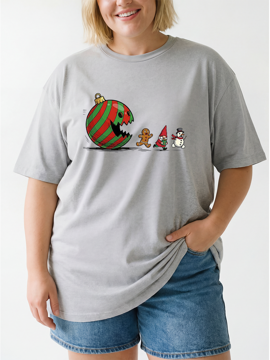 Vintage Merry Christmas Oversize Graphic Tee