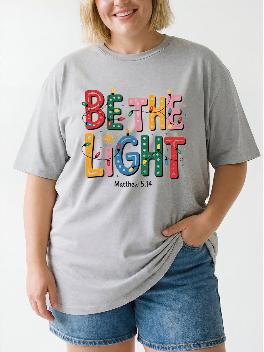 Vintage Be The Light Oversize Graphic Tee