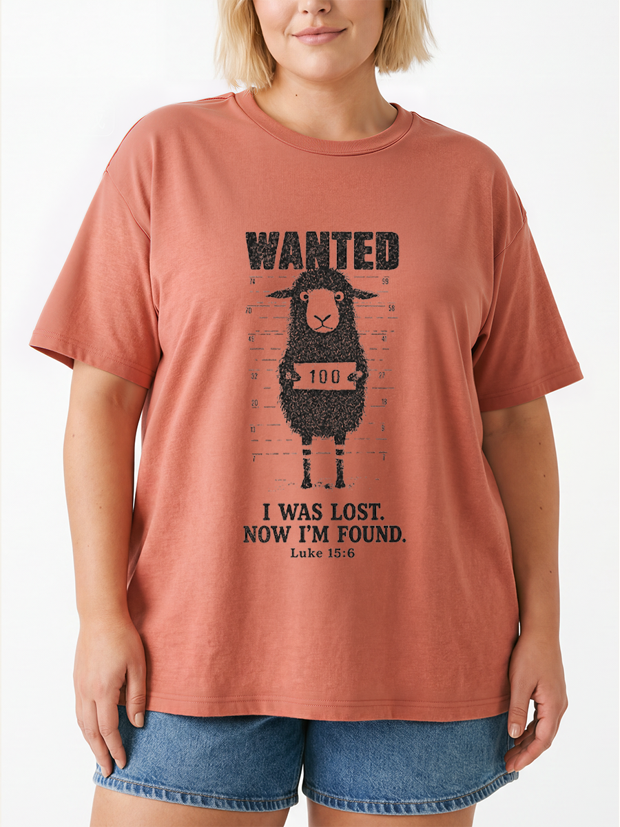 Vintage I Was Lost Now I’M Found Oversize Graphic Tee