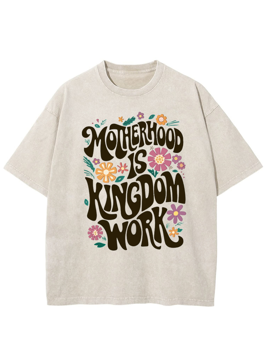 Vintage Proverbs Motherhood Washed T-Shirt