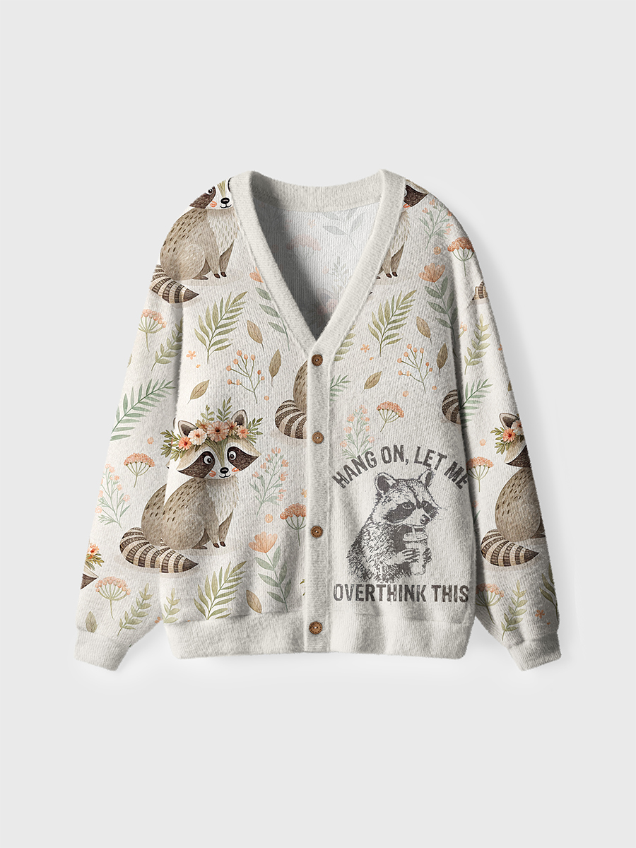 Vintage Hang On Let Me Overthink Cardigan Sweaters