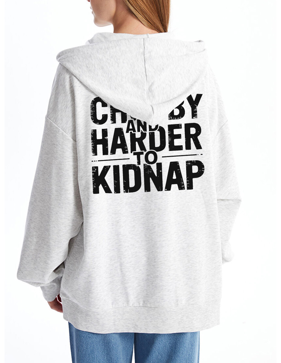 Vintage Chubby And Harder To Kidnap Tee Zip Hoodie
