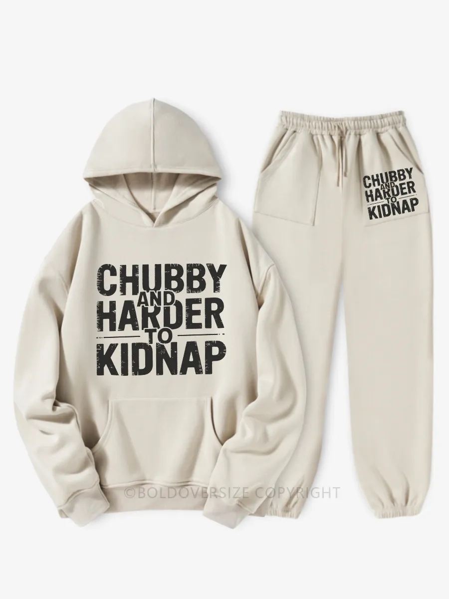 Vintage Chubby And Harder To Kidnap Fleece Hoodie Suit