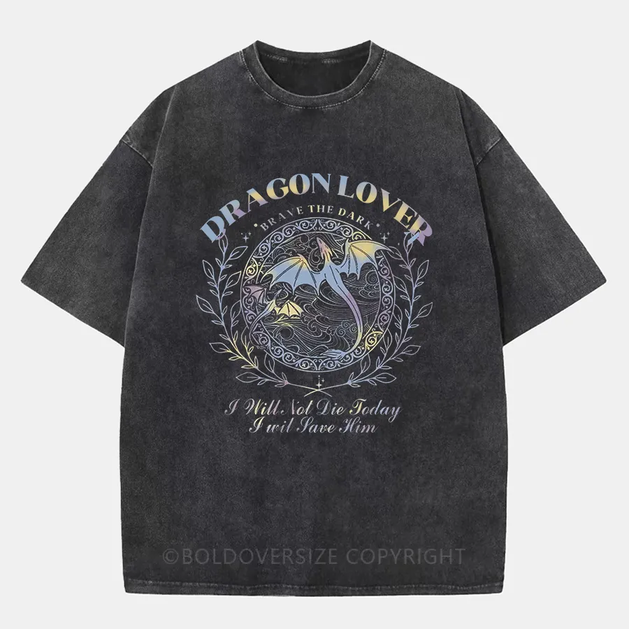 Vintaget Dragon Lover Washed T-Shirt