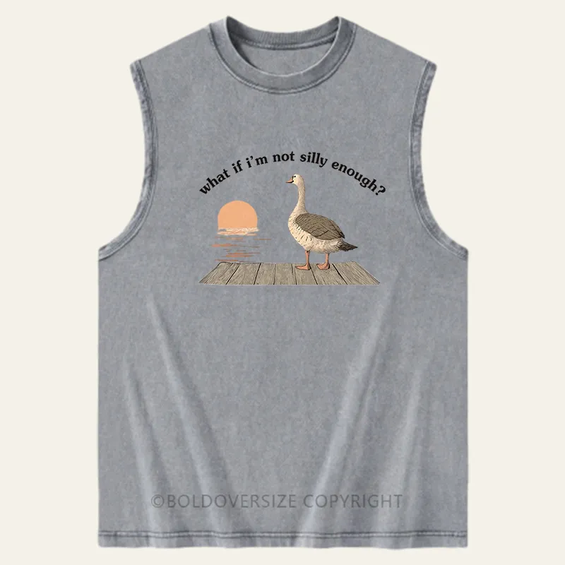 Vintage What If I'M Not Silly Enough Washed Tank