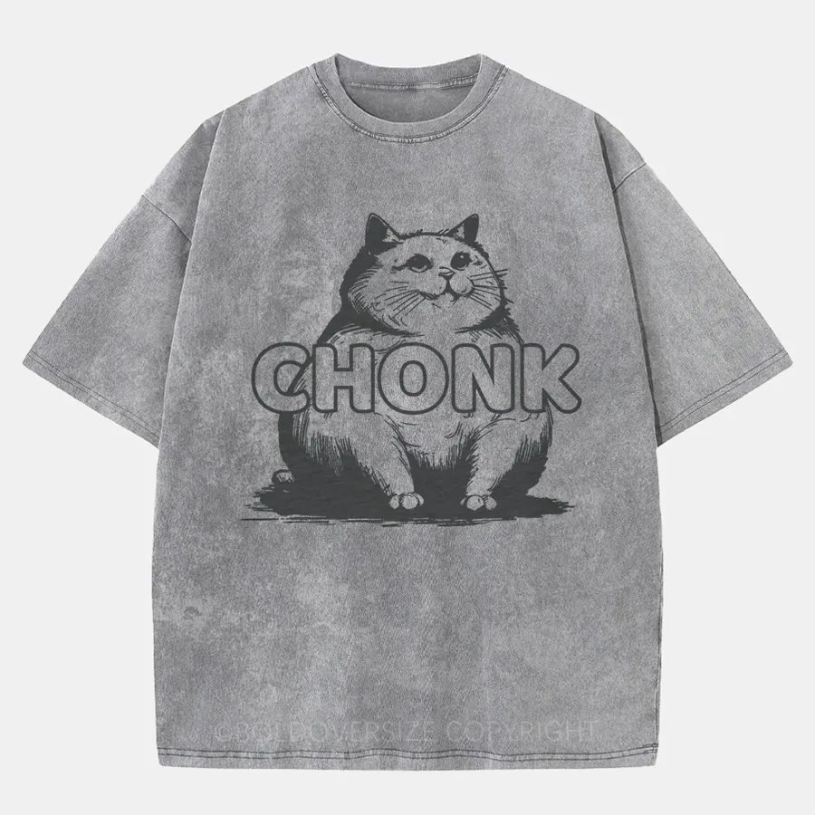 Vintage Chonk Cat Washed T-Shirt
