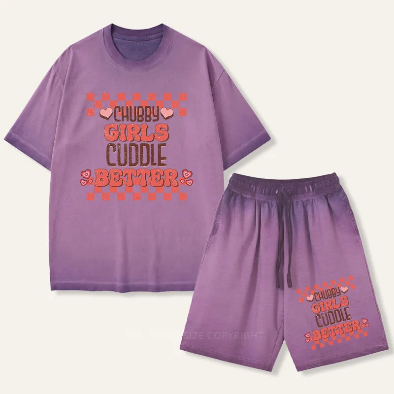 Vintage Chubby Girls Cuddle Better Gradient Washed Suit