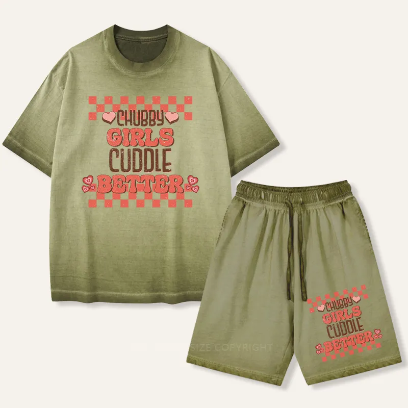 Vintage Chubby Girls Cuddle Better Gradient Washed Suit