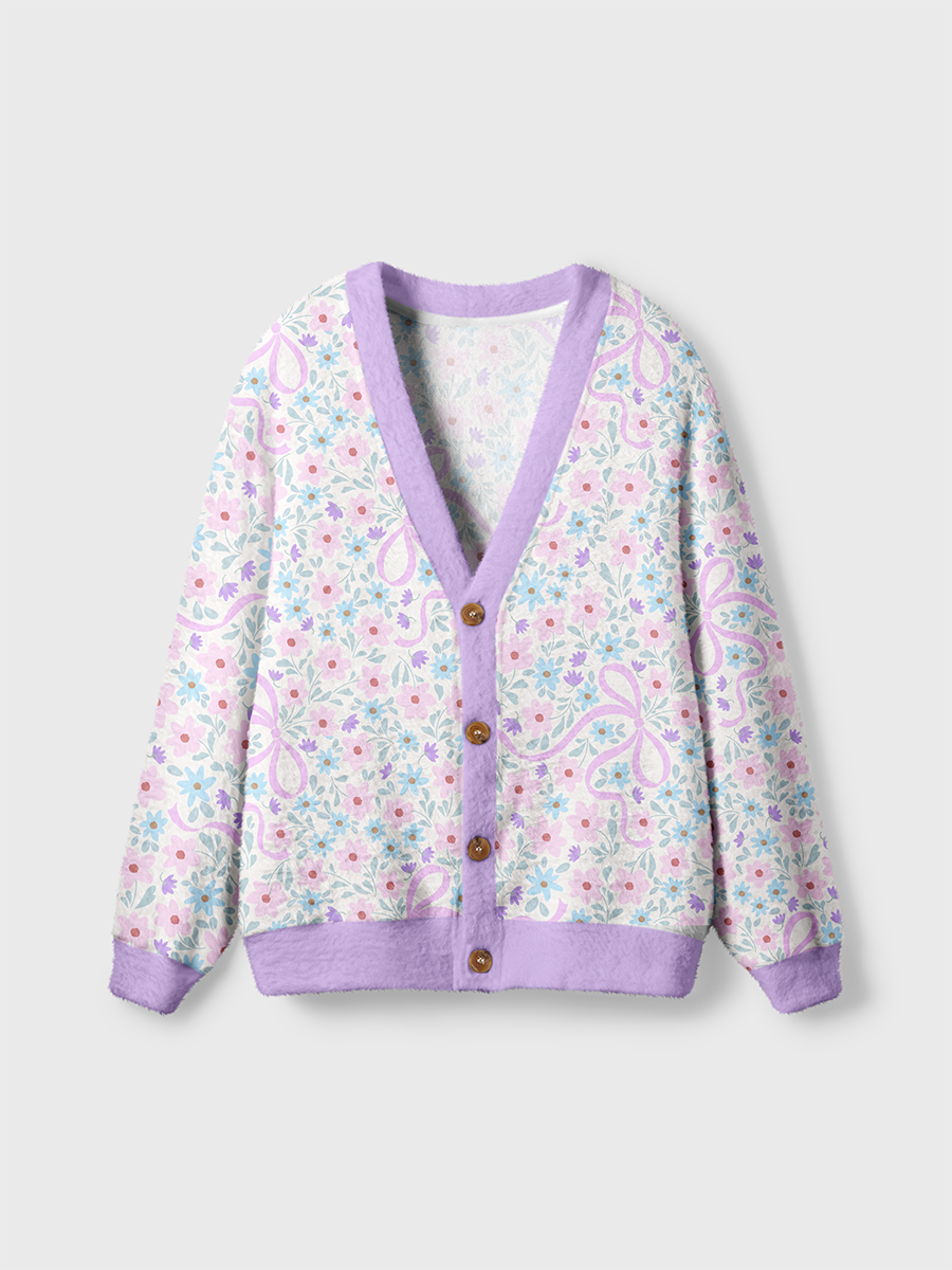 Vintage Fresh Pastoral Ditsy Floral Cardigan Sweaters