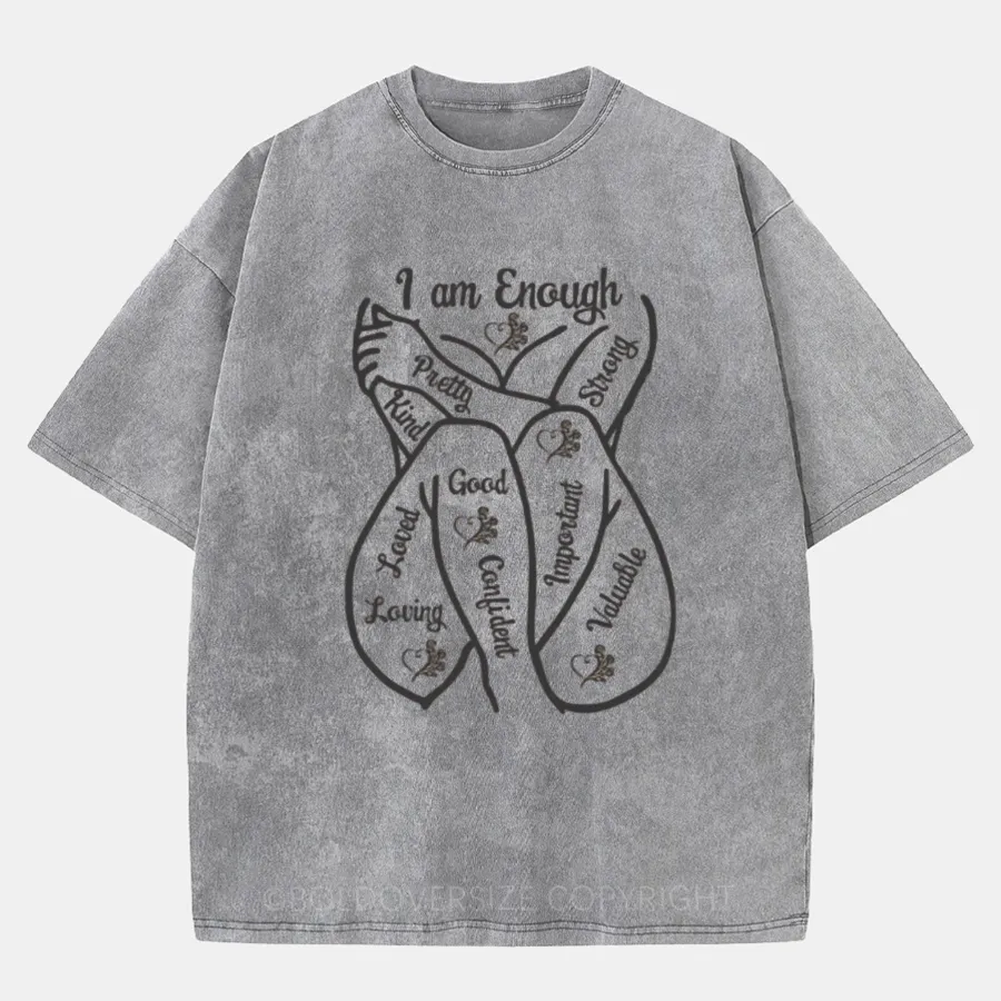 Vintage I Am Enough Washed T-Shirt