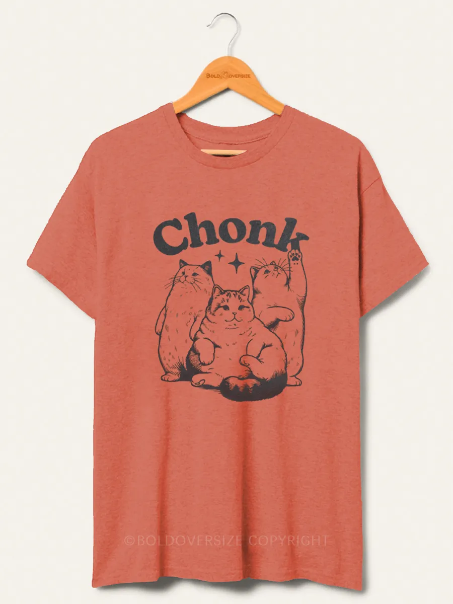 Vintage Funny Chonk Cat Tee