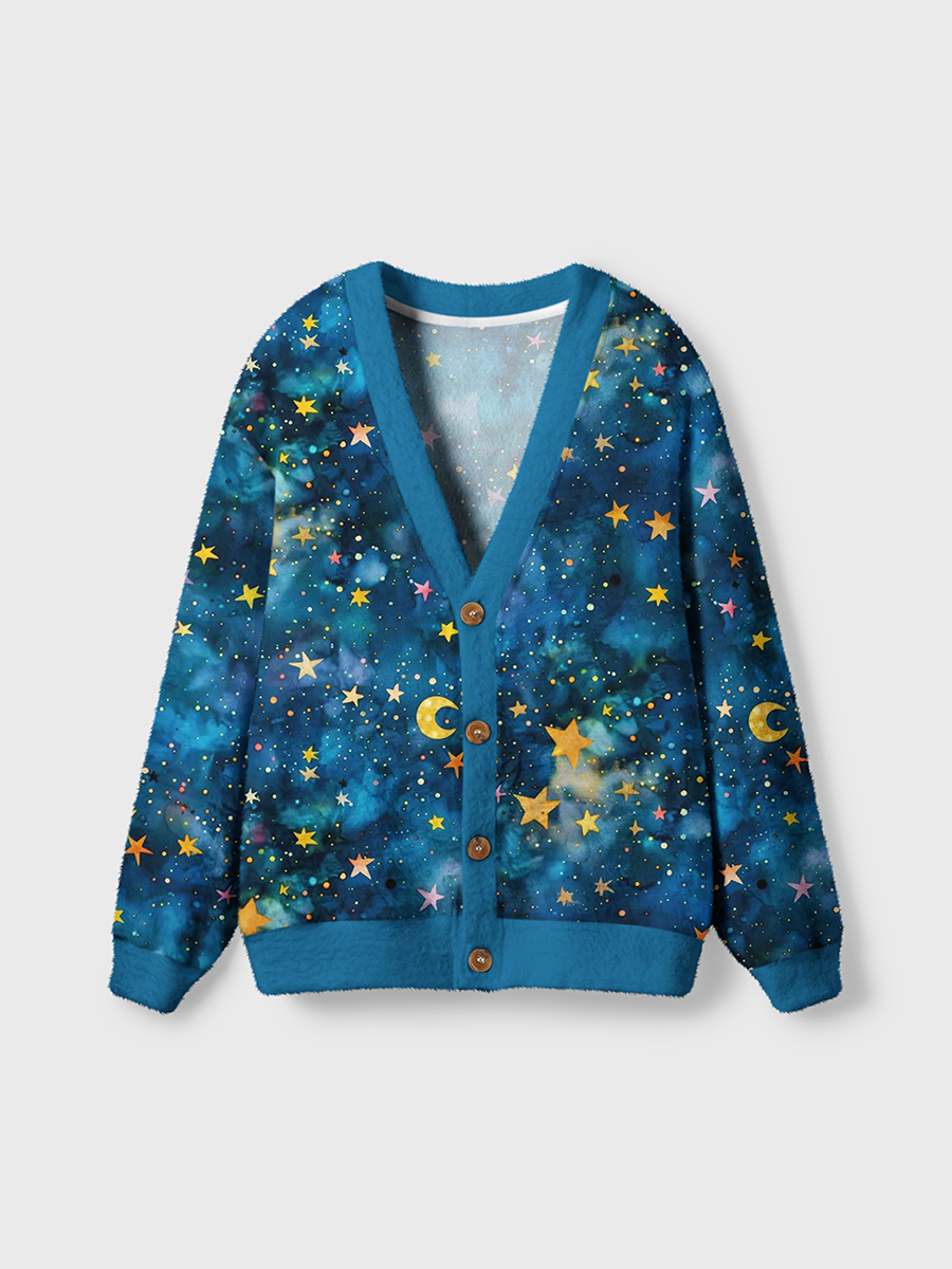 Vintage Aesthetic Dreamy Starry Sky Cardigan Sweaters