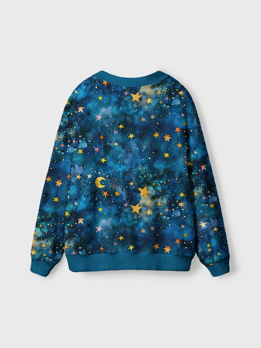 Vintage Aesthetic Dreamy Starry Sky Cardigan Sweaters
