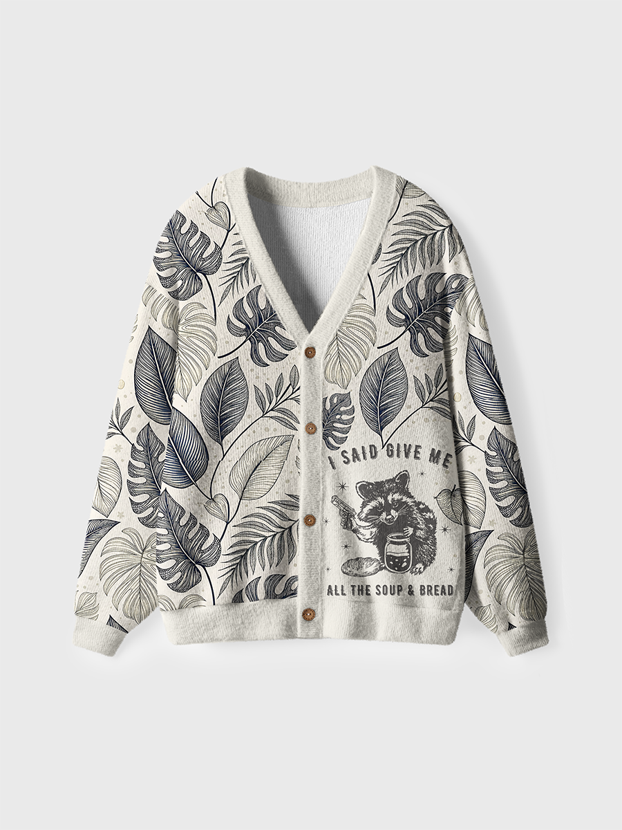 Vintage I Said Give Me All The Soup And Bread Cardigan Sweaters