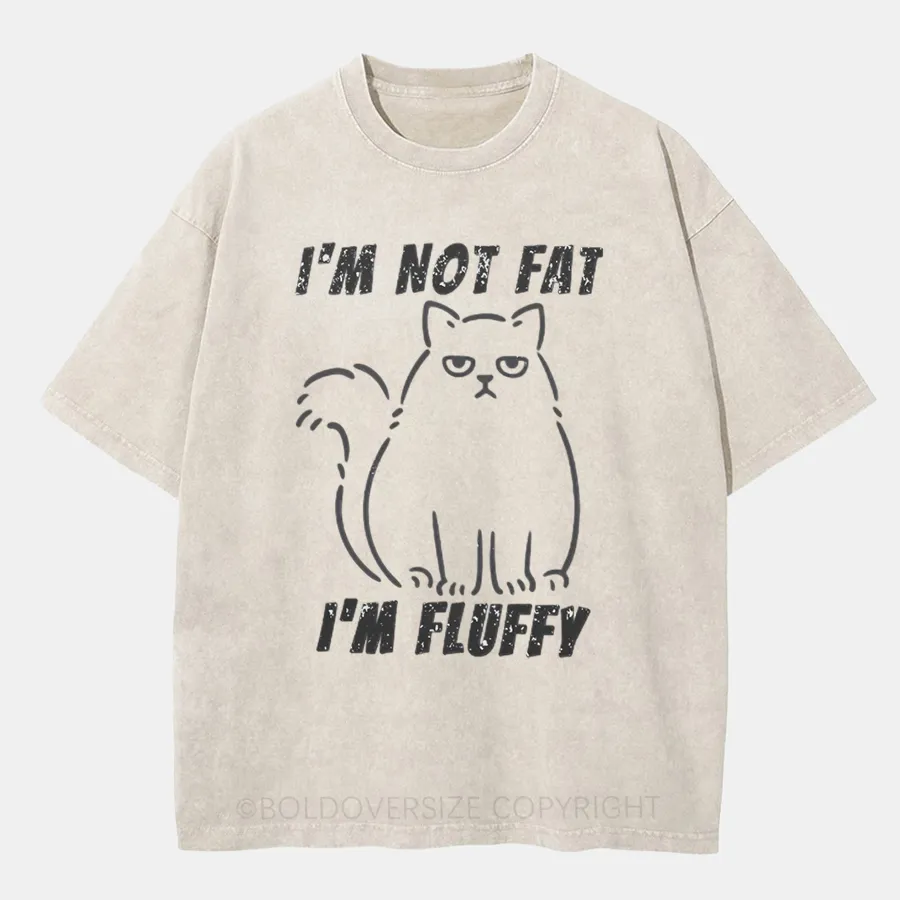 Vintage I'M Not Fat, I 'M Fluffy Washed T-Shirt