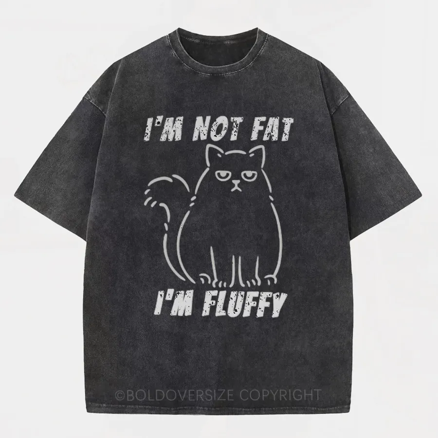 Vintage I'M Not Fat, I 'M Fluffy Washed T-Shirt