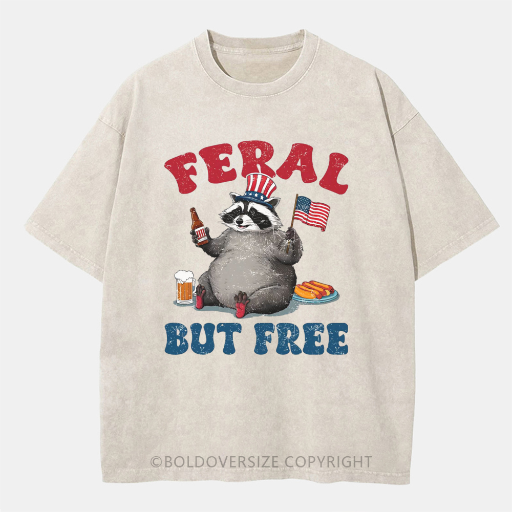 Vintage Feral But Free Washed T-Shirt