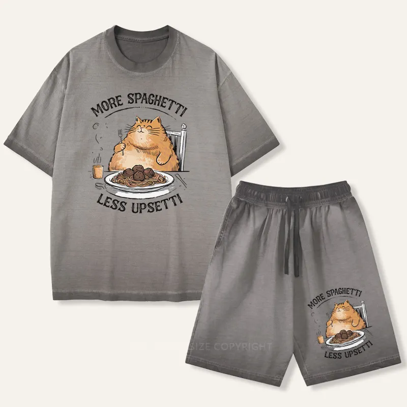 Vintage More Spaghetti Less Upsetti Gradient Washed Suit