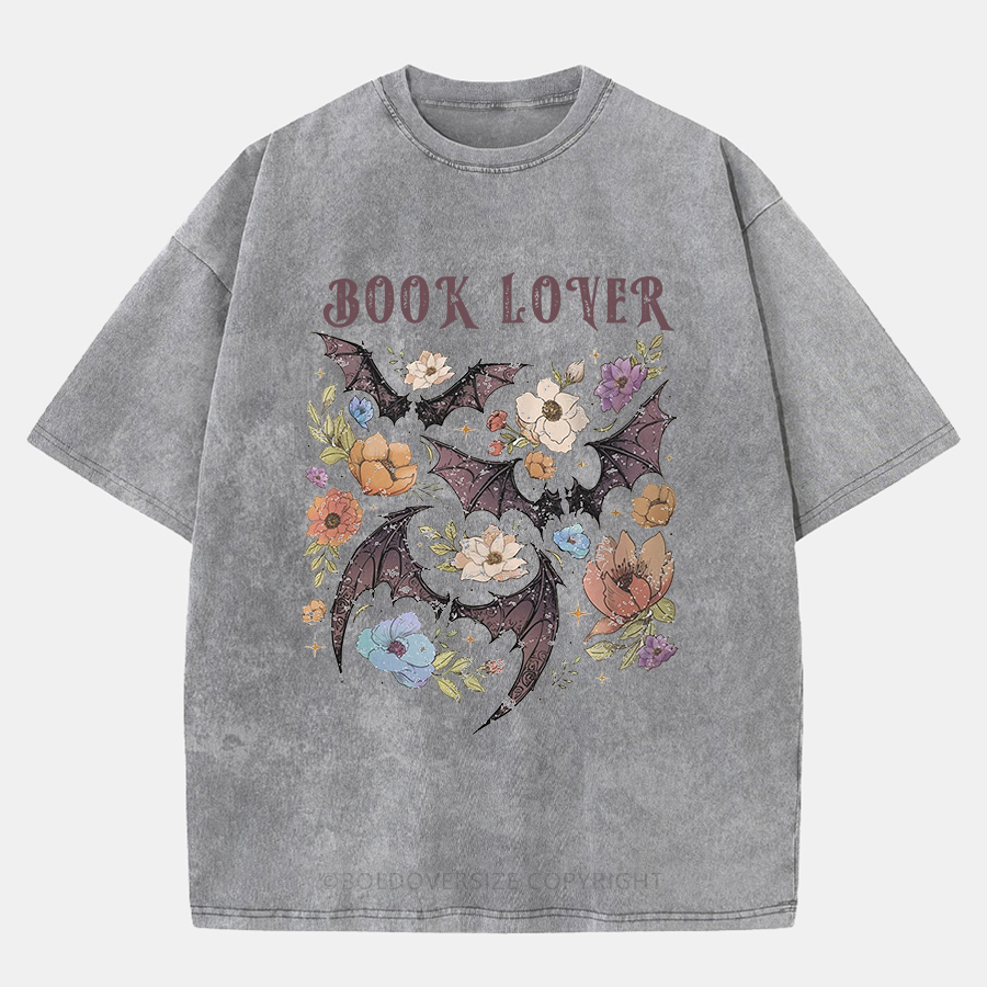 Vintage Book Lover Washed T-Shirt
