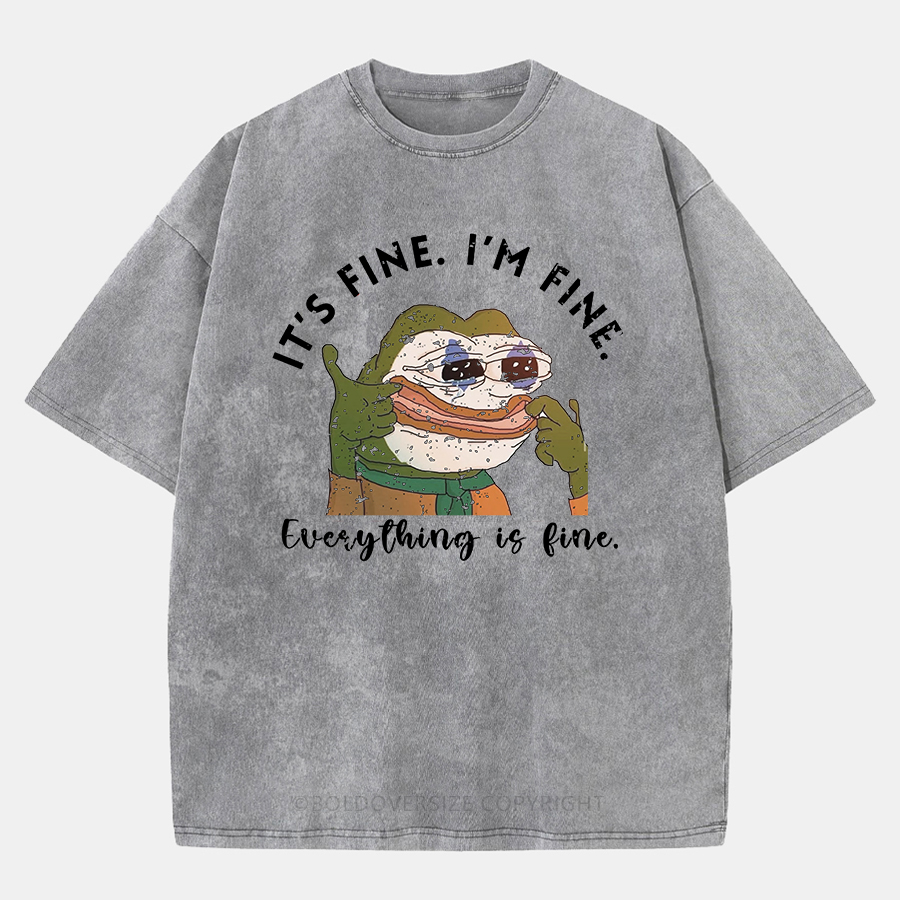 Vintage I'm Fine Washed T-Shirt