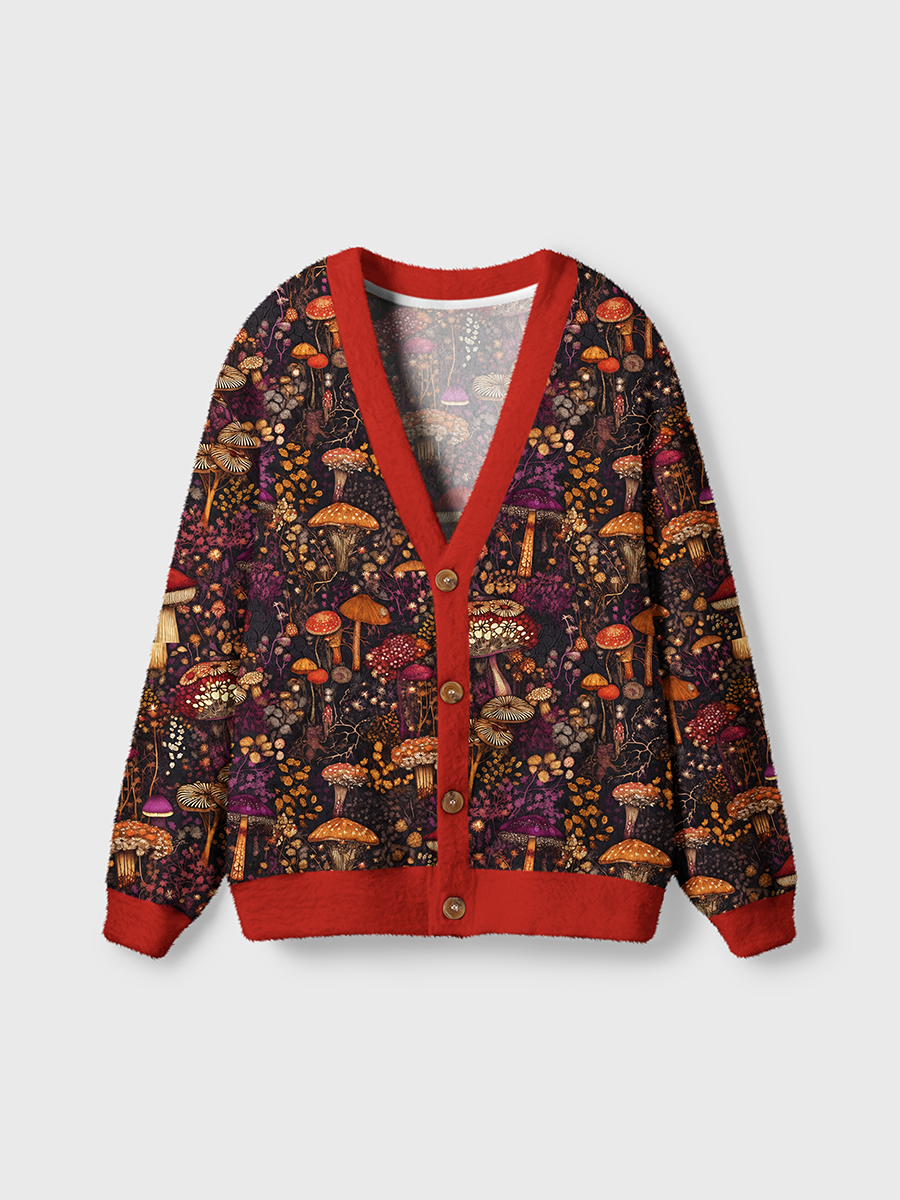 Vintage Magical Forest Night Cardigan Sweaters