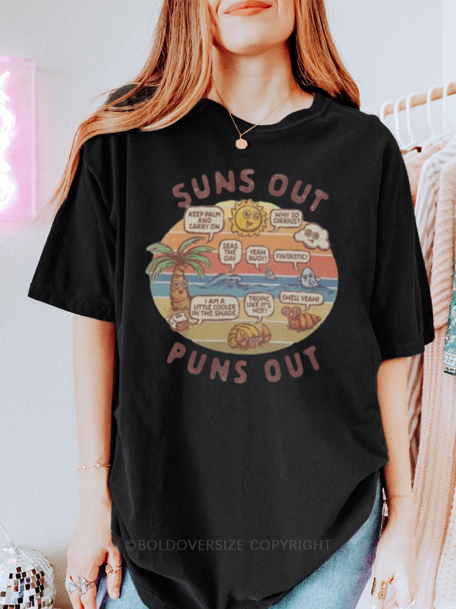 Vintage Sun Out  Puns Out Tee