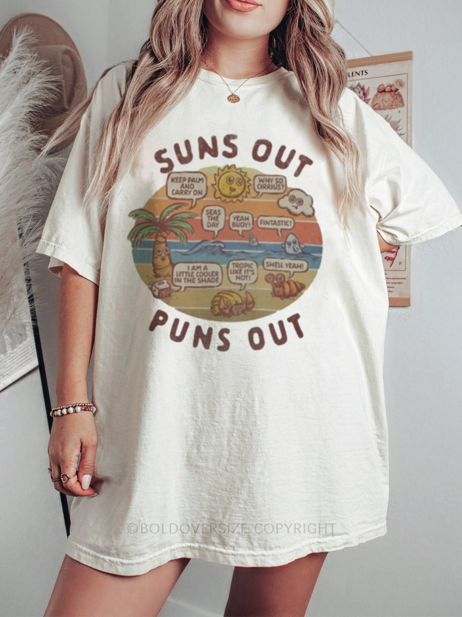 Vintage Sun Out  Puns Out Tee