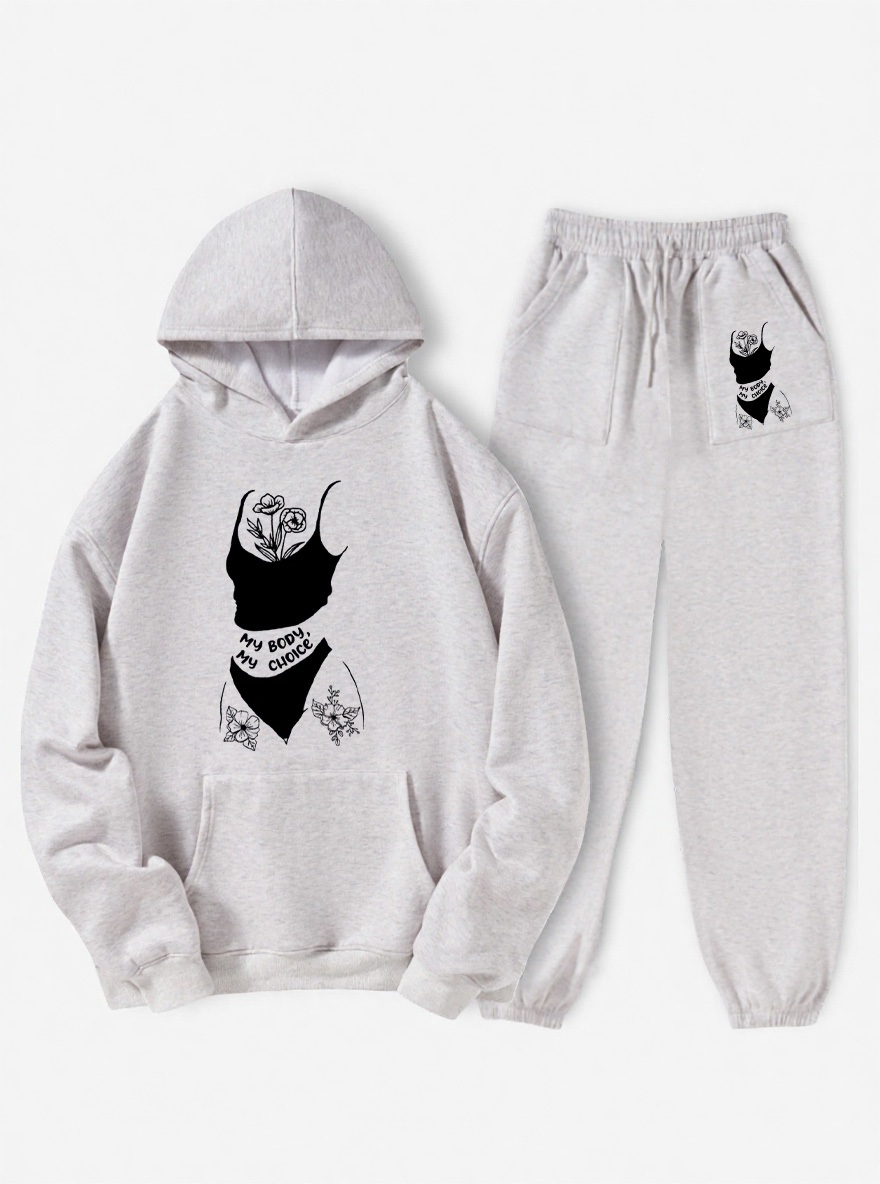 Vintage My Body Positive Fleece Hoodie Suit